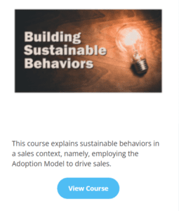 Screenshot from Building Sustainable Behaviors course created by Illinois Pro Services